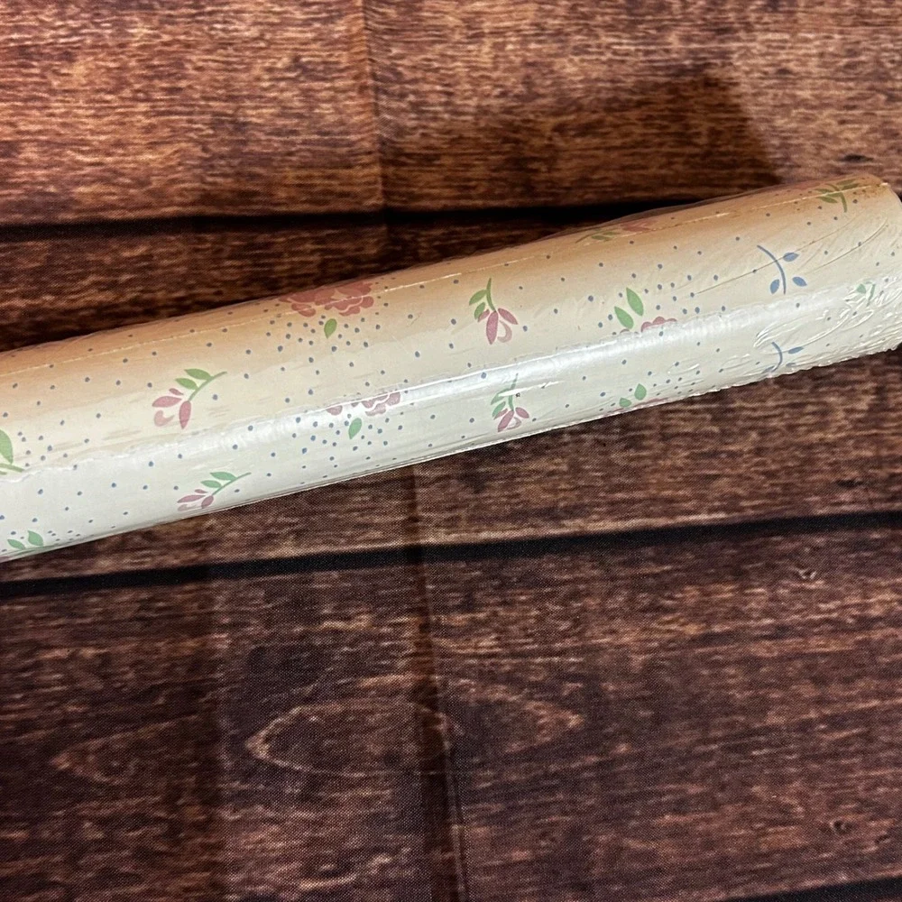 Vintage 1987 Rubbermaid Con-Tact Country Rose Shelf Liner 3yds x 18in NEW